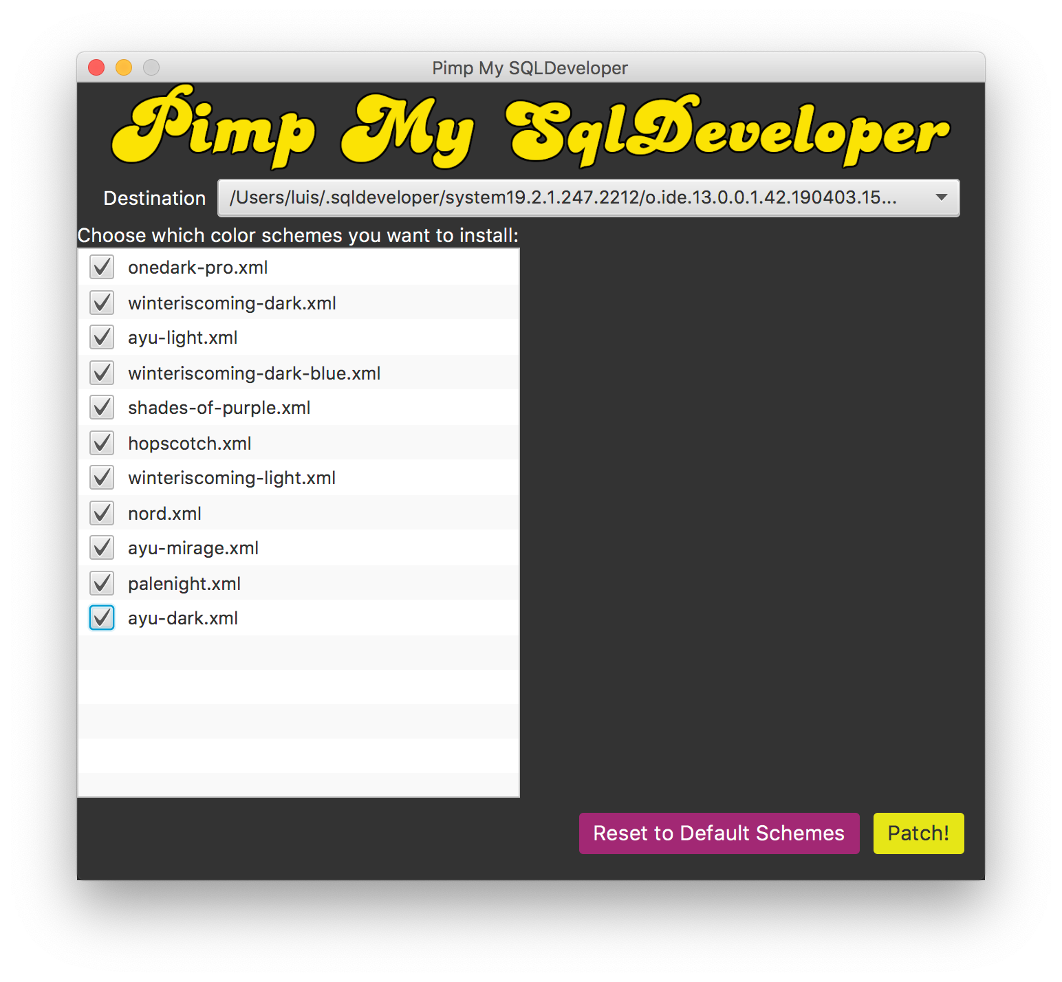 Pimp My SQLDeveloper GUI